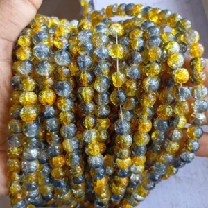 Yellow with Black Crackle