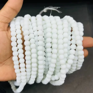 White Matt Beads