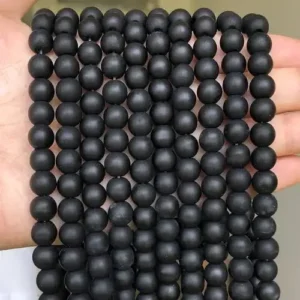 Black Matt Beads