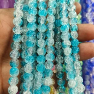 Skyblue with White Crackle