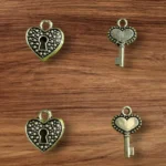 Silver Lock & Key(1 Pair)