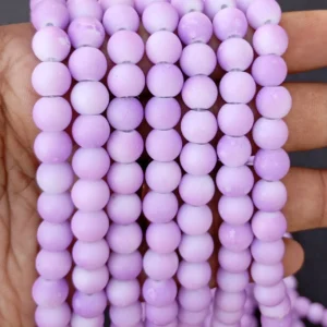 Plain Matt Purple Beads