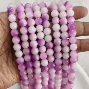 Double Jelly Purple with white
(95 to 100 beads)