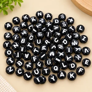 :Alphabet Black beads(20g)