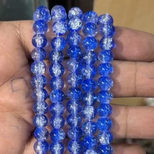 Inkblue with white Crackle