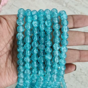 /Sky Blue Crackle 
(95 to 100 Beads)