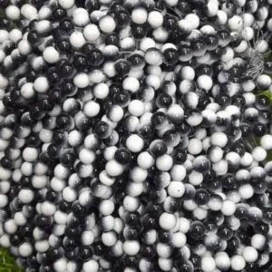 Double Crackle Black with white