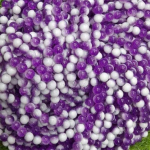 Double Crackle Purple with white