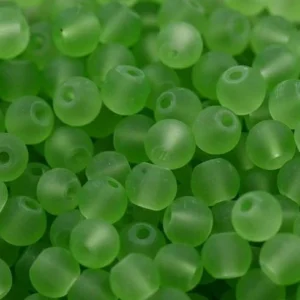 Ice Matt Green Beads