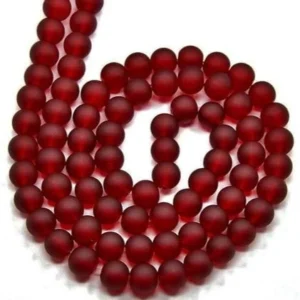 Ice Matt Red Beads