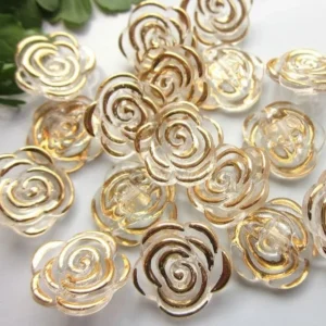 Acrylic Gold Rose Beads(20g)