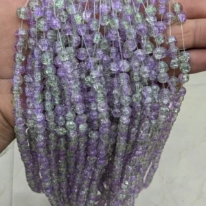 /Green with Purple Crackle 
(95 to 100 Beads)