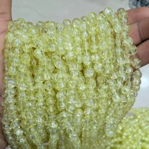 /Light Yellow Crackle 
(95 to 100 Beads)
