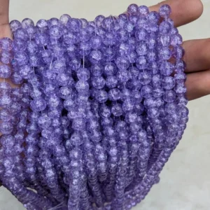 /Light Purple Crackle 
(95 to 100 Beads)