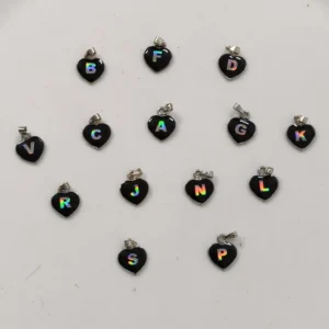 Alphabet Heart Charms
