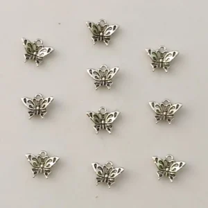 Metal Small Silver Butterfly 
(10 Piece)