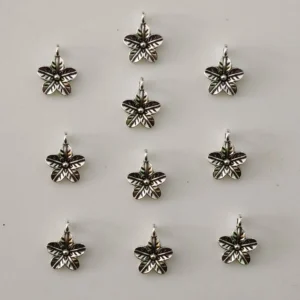 Metal Small Silver Flower 
(10 Piece)