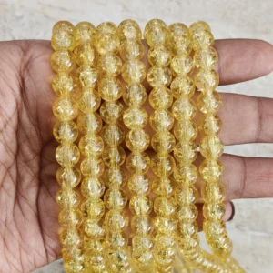 /Yellow Crackle 
(95 to 100 Beads)