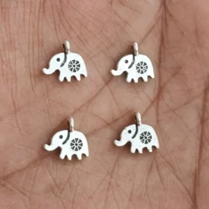 Metal Small Silver Elephant
(8 Piece)