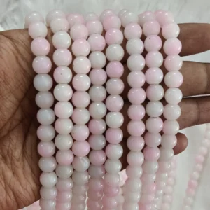 Double Jelly Baby Pink With White
(95 to 100 beads)