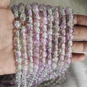 light Green With Purple Crackle
(1 Line-95 to 100 beads)