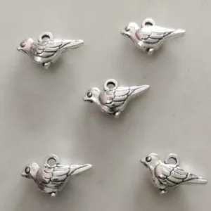 Bird Metal Charms 
(5 piece).
