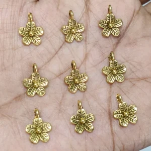 Metal Small Gold Flower 
(10 Piece)