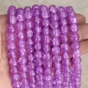 /Dark Purple Crackle 
(95 to 100 Beads)