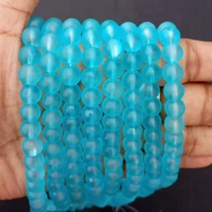 Ice Matt Sky blue Beads