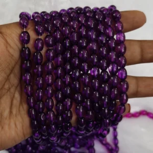 /Oval Dark Purple Beads(95 to 100 Beads)