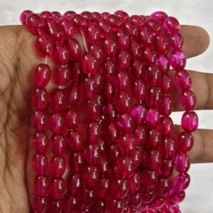 /Oval Pink Beads(95 to 100 Beads)
