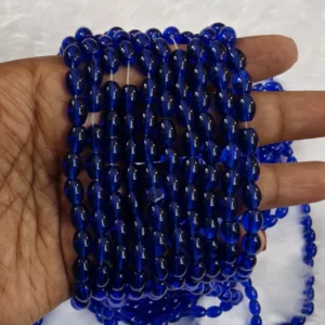 /Oval Ink Blue Beads(95 to 100 Beads)