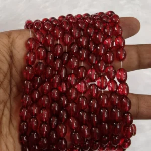 /Oval Red Beads(95 to 100 Beads)
