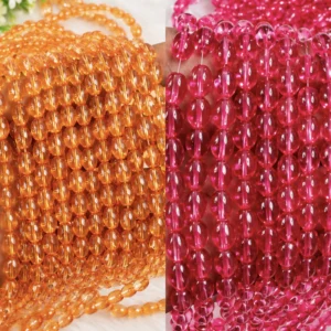 Oval Transparent 
(95 to 100 Beads)