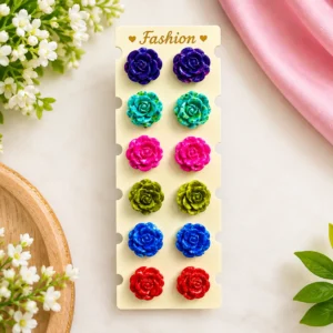 Rose Single Earrings
(6 Pairs)