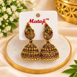 !Peacock Jhumka
(4 Pairs)