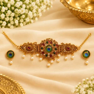 /Necklace With Earrings(F)
(1 Set)